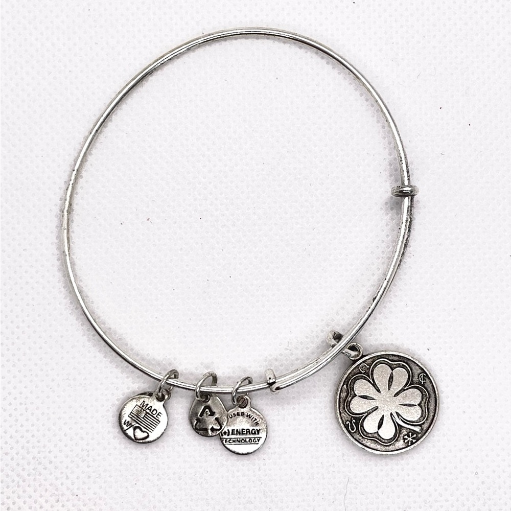 Alex and Ani “Energy” Bangel Charm Bracelet! Shamrock - Clover Charm